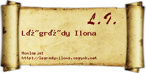 Légrády Ilona névjegykártya